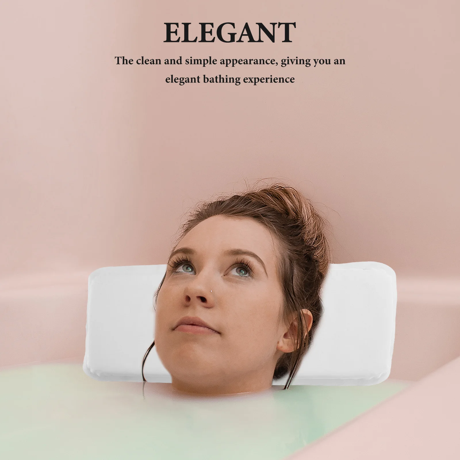 

Waterproof Non Slip Bathtub Pillow Cushion Sponge Material Elegant Bathing Experience White Sponge Bathtub Pillow