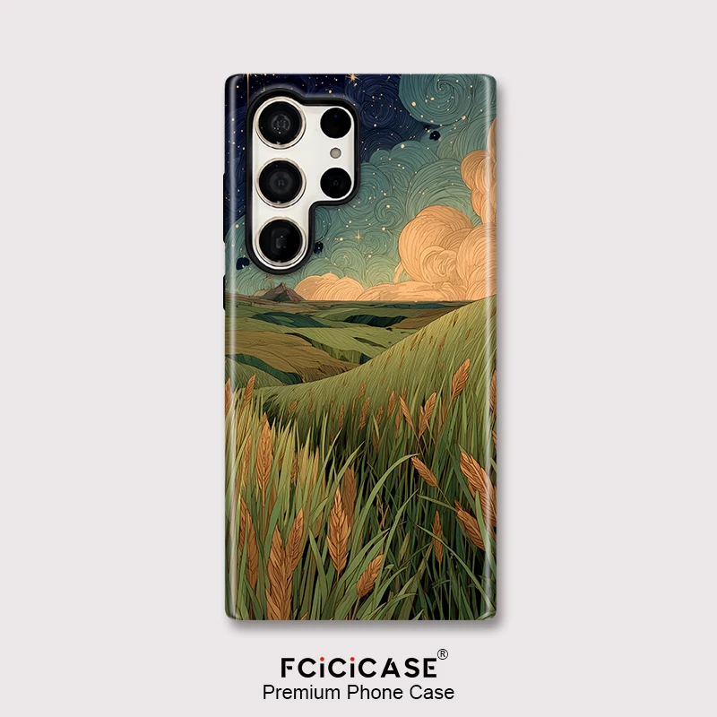 Fcicicase Malerei-Handyhülle für Samsung Galaxy S25 Plus S20 FE A26 A36 S26 Edge S24 Ultra S23, zweilagige stoßfeste Schutzhülle