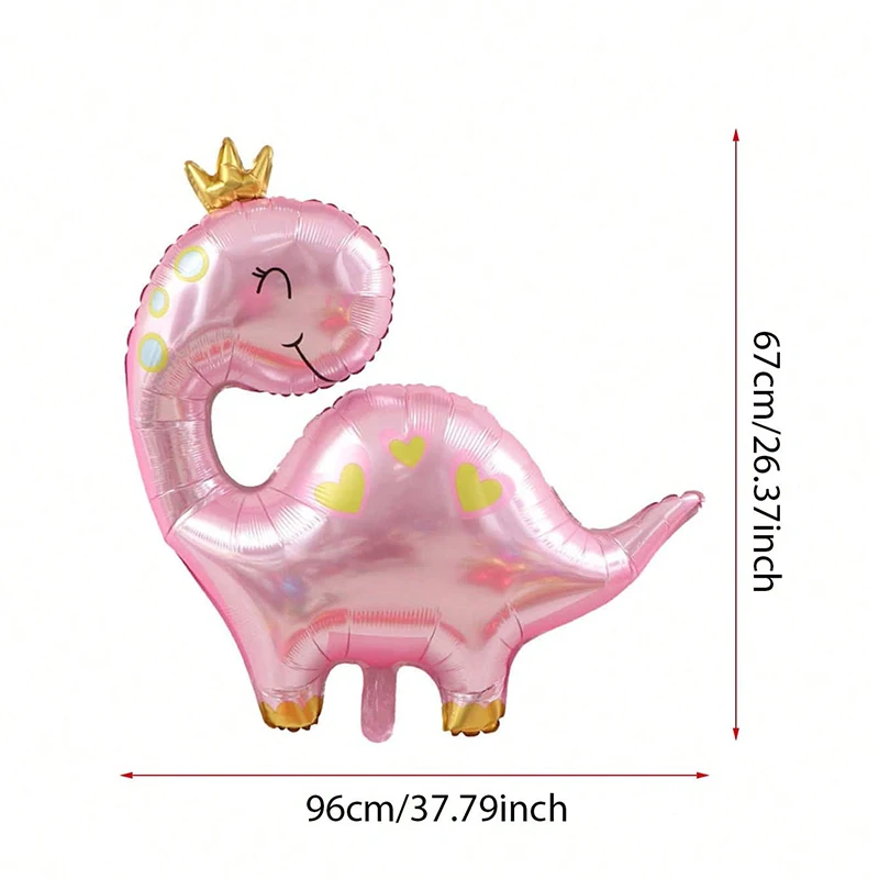 Pink Birthday Dinosaur Aluminum Film Balloon For Children\'s Party Decoration Dinosaur Style Balloon Cute Gift For Children