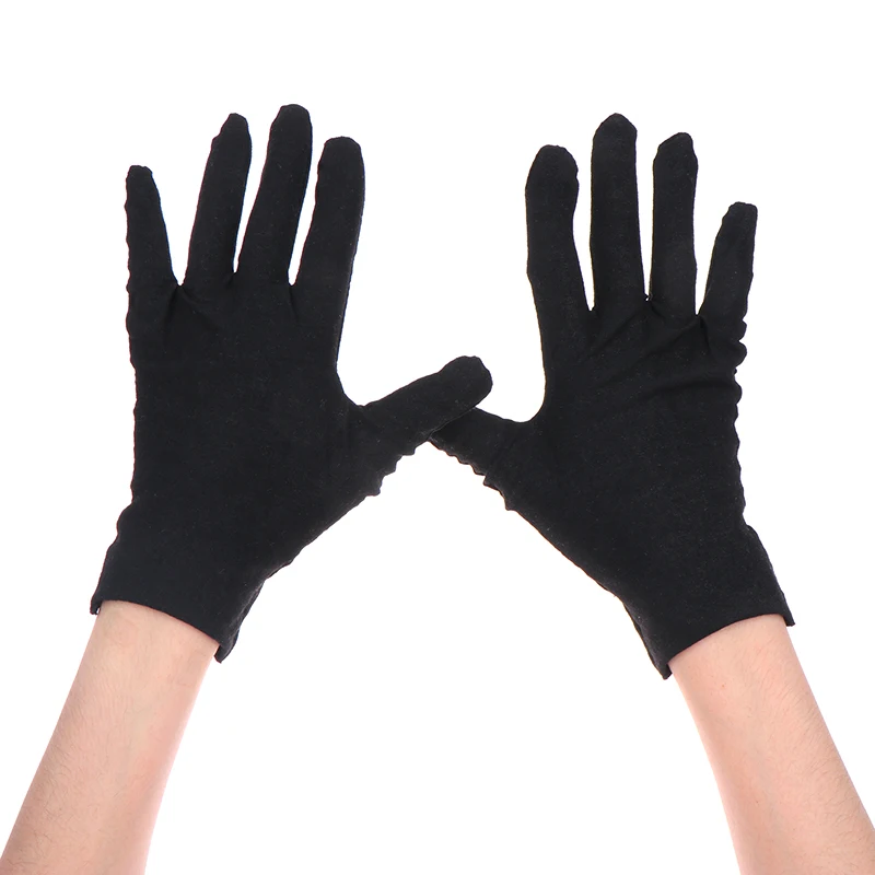 Practical Jewelry Gloves Wrist Length Gloves Black Gloves Work For Protection Coin Inspection Gloves For Fetching Jewels