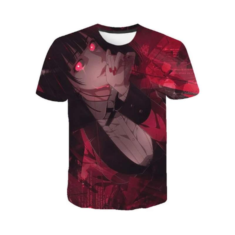 ​​​2024 New Japanese Anime Kakegurui T-shirts Japan Harajuku Style Trend Fuuny Tops Men Women 3D Printed Outdoor Casual T Shirt