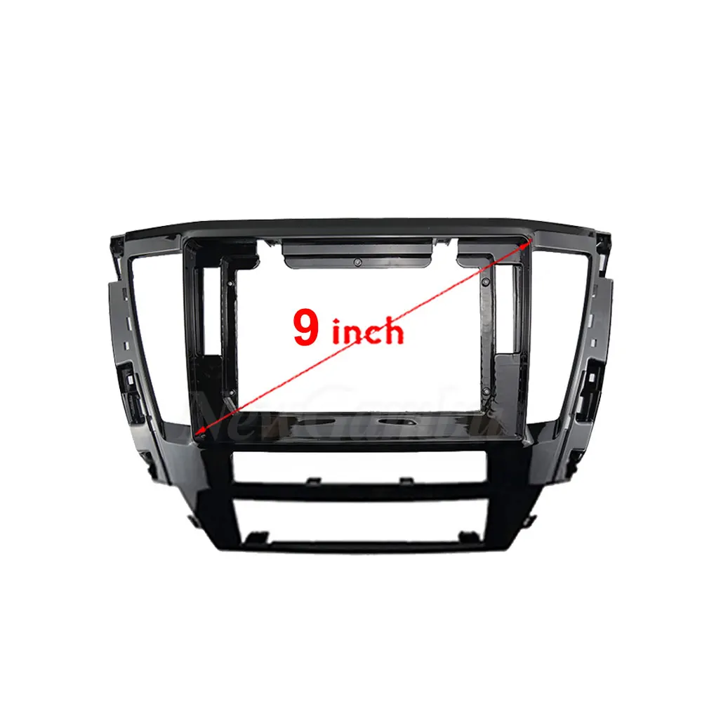 9 Inch Radio Fascia fit For Mitsubishi Pajero Sport 3 2020 Stereo DVD Player Install Surround Trim Panel Audio Frame Cover