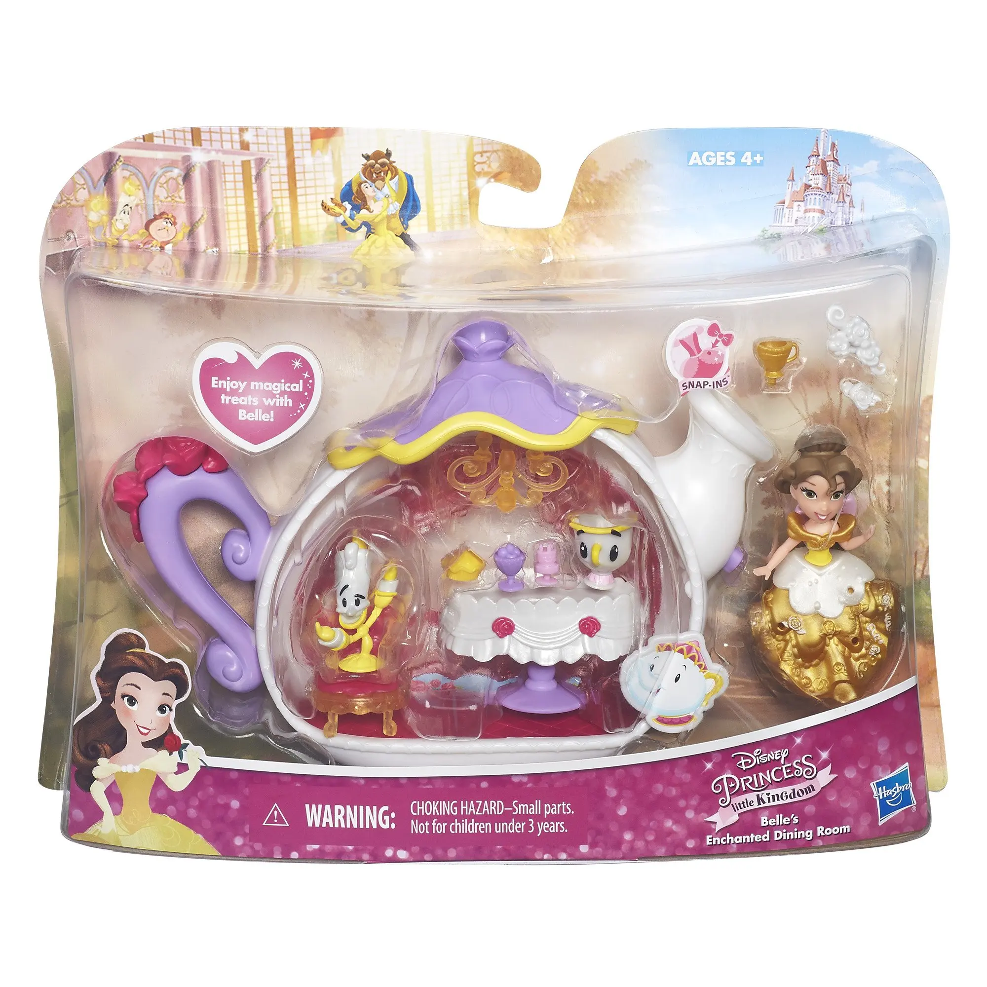 

Disney Princess Little Kingdom Belle’s Enchanted Dining Room Set Role Playing House Games Cute and Interesting Toys for Children