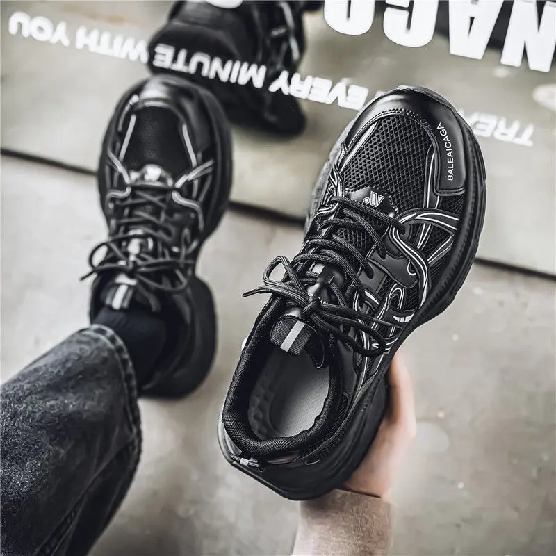 

Мужская спортивная обувь с низким верхом, черные уличные кроссовки с сетчатым верхом, высококачественные мужские повседневные кроссовки унисекс для бега, простые прогулочные распродажи