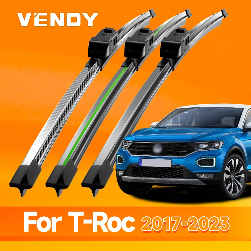 2pcs For Volkswagen VW T-Roc TRoc 2017-2023 Front Windshield Wiper Blades Windscreen Window Accessories 2018 2019 2020 2021 2022