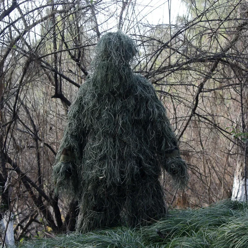 Imagem -03 - Camuflagem Ghillie Suit para Adultos Caça Terno Birding Roupas Hunter Roupas