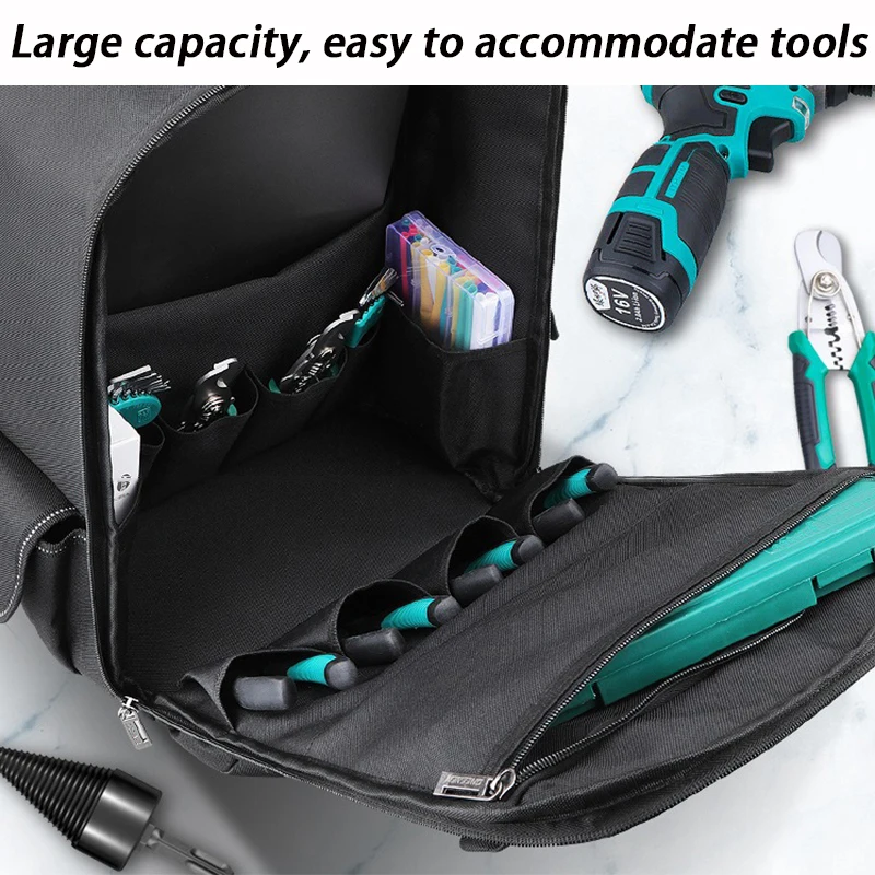 Professional Electrician Tools Bag Organizer Storage Complete Kit Tools Bag Canvas Shoulder Backpack Tool Hardware Repair Bags