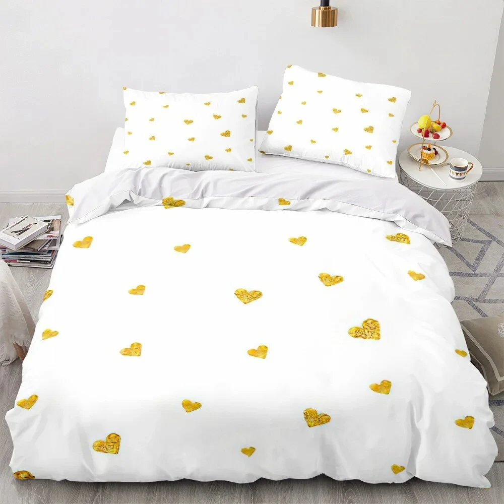 

Love Heart Duvet Cover Luxury Theme Couple Valentine's Day Gift Bedroom Decoration Duvet Cover Couple Comfortable Duvet Cover