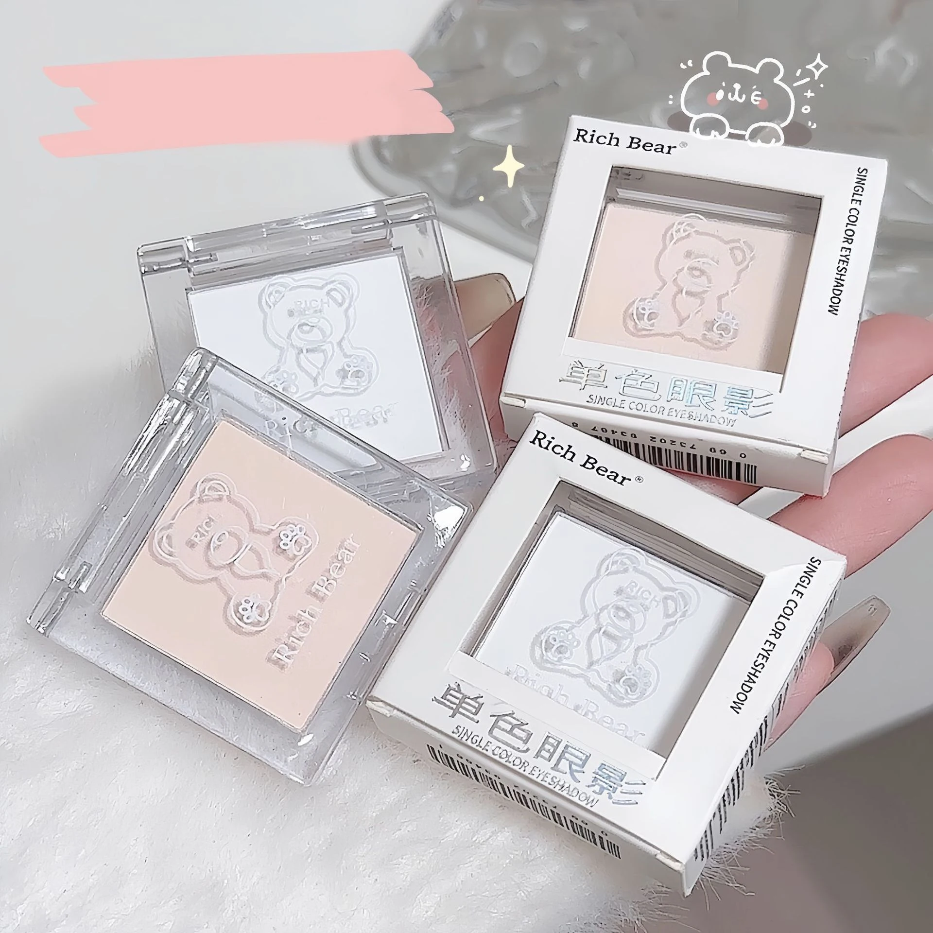 Mattes Highlighter-Puder für Tränenrillen und unter den Augen, natürlicher reinweißer aufhellender Schatten, 3D-Kontur-Gesichtsstraffungs-Make-up – Detail 17
