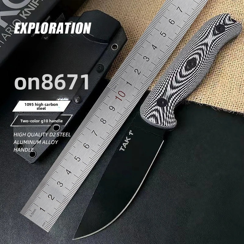 

Нож TAK-1 для активного отдыха, прямой, из высококачественной стали, прочный, с рукоятью G10, для выживания в дикой природе