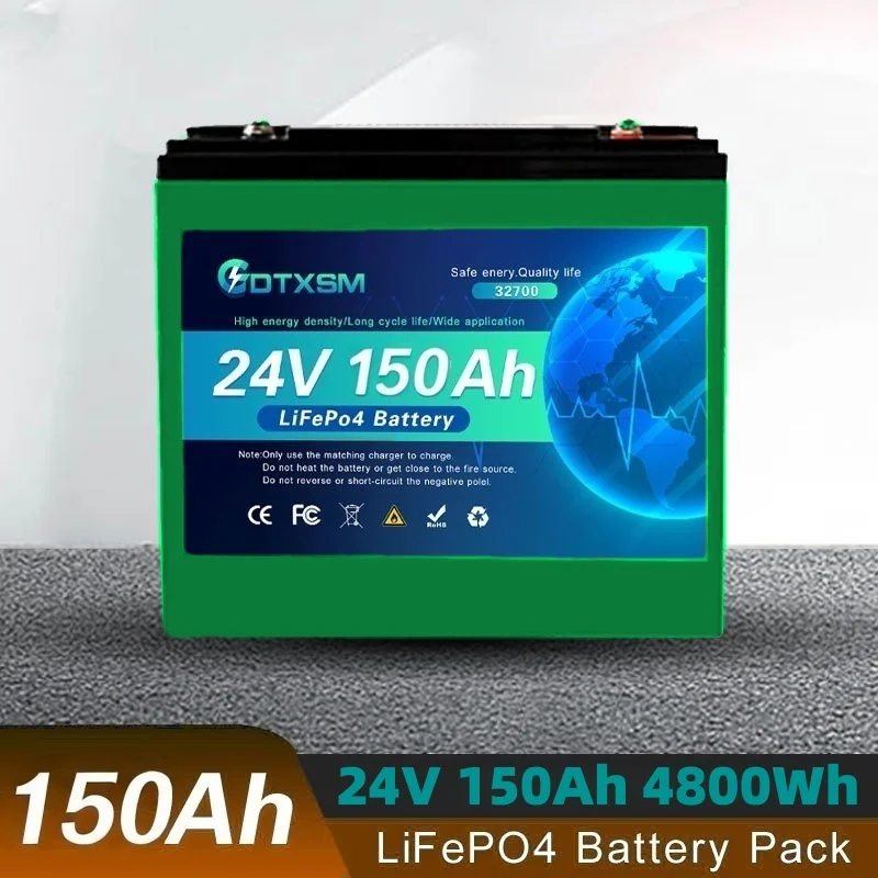 

LiFePO4 32700 24V 200Ah Upgrade LiFePO4 large-capacity lithium iron phosphate battery with built-in 100BMS port protection board