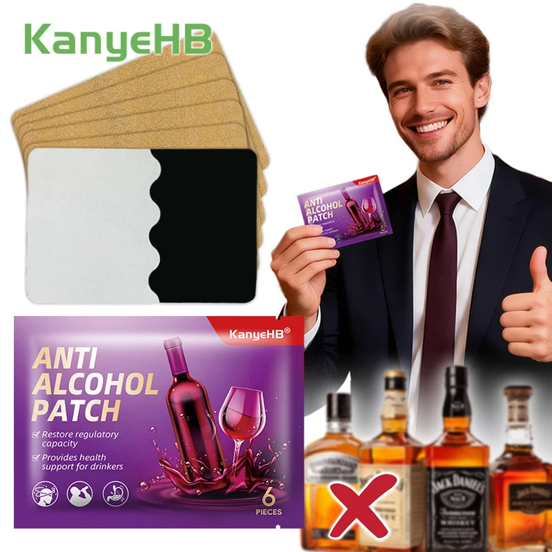 

6pcs/bag Alcohol-relief Plaster Relief Hangover Symptoms Suppress Desires Improve Metabolism Transdermal Anti Alcohol Patch W057