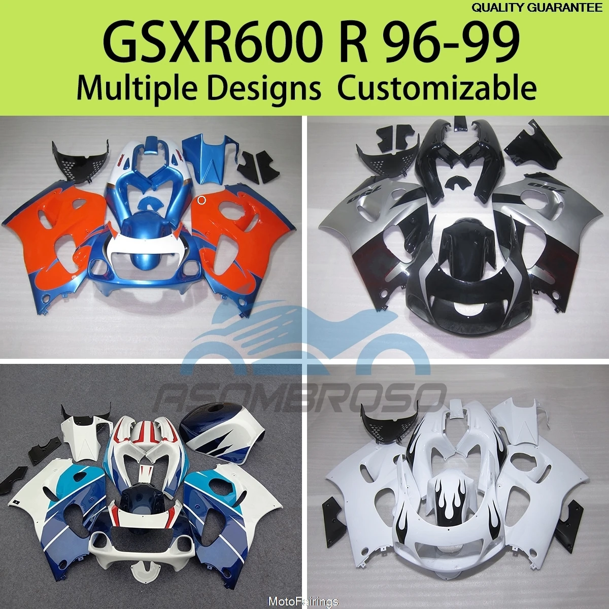 Motorcycle Fairings for SUZUKI GSXR600 R 96 97 98 99 Prime Injection Faiirng Kit GSXR 600 1996 1997 1998 1999