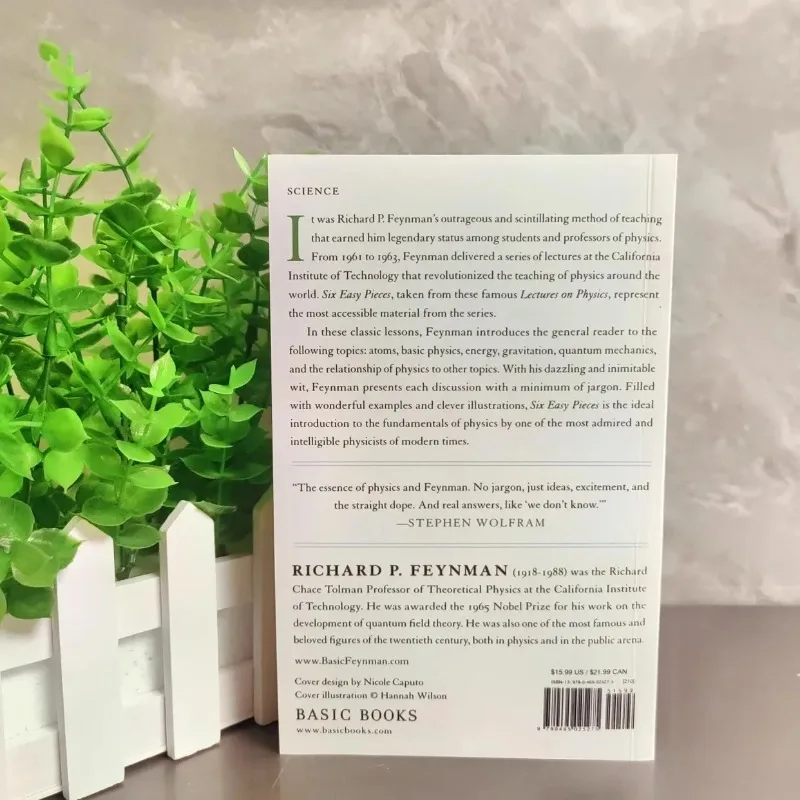 Seis piezas fáciles de Richard Feynman: aprende el básico de la física en un libro de inglés simple para principiantes, ideas de regalos científicos