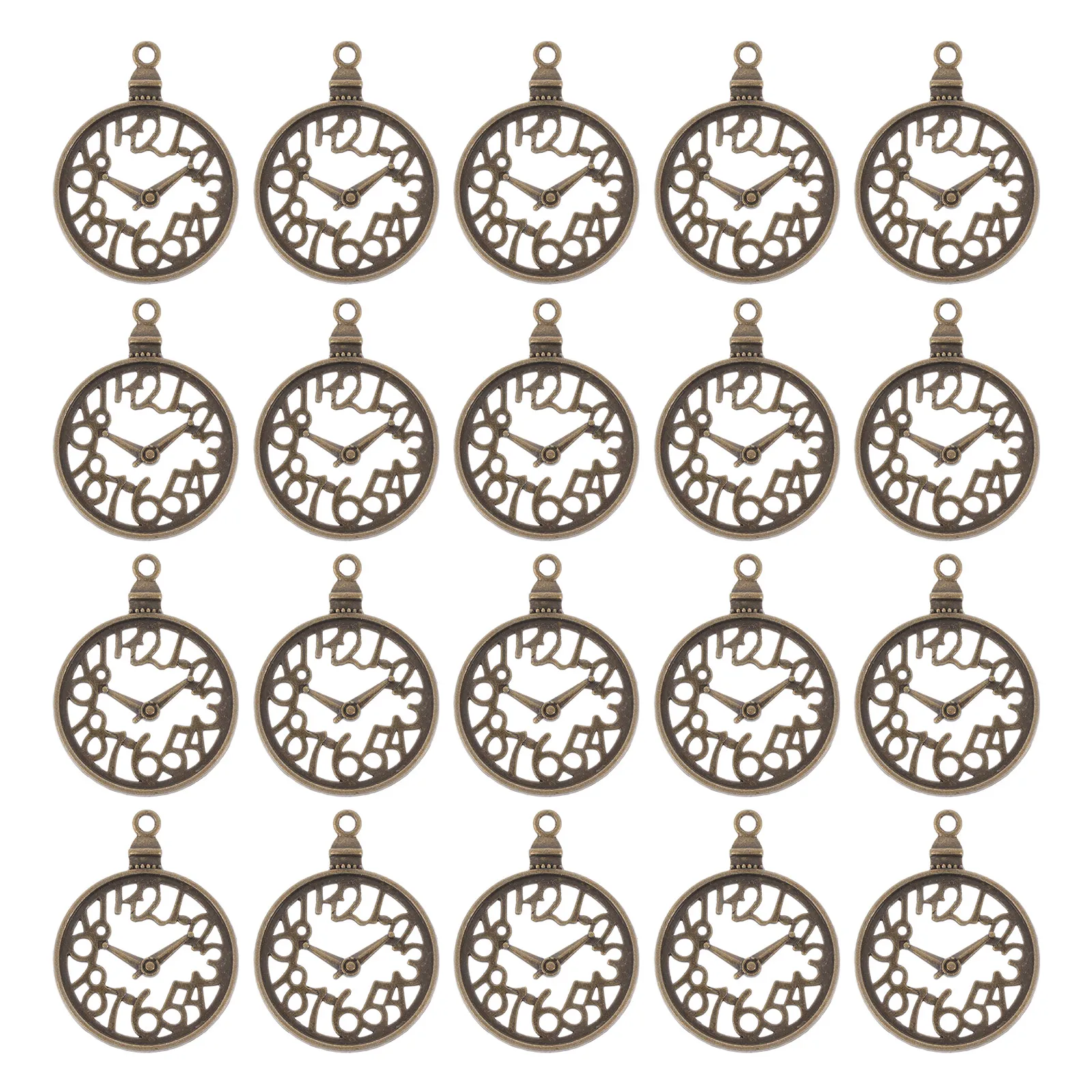 

60 Pcs Vintage Clock Accessories Alloy Pendants For DIY Jewelry Necklace Earrings Bracelet Projects Charms Decorative Fade
