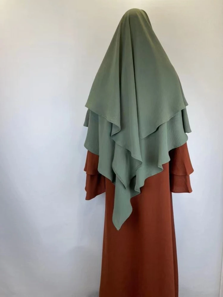 Długi hidżab Khimar Ramdan Eid muzułmański Headcarf kobiety Turban chimars Jubha islamska odzież hidżabs Musulman odzież modlitewna nikab