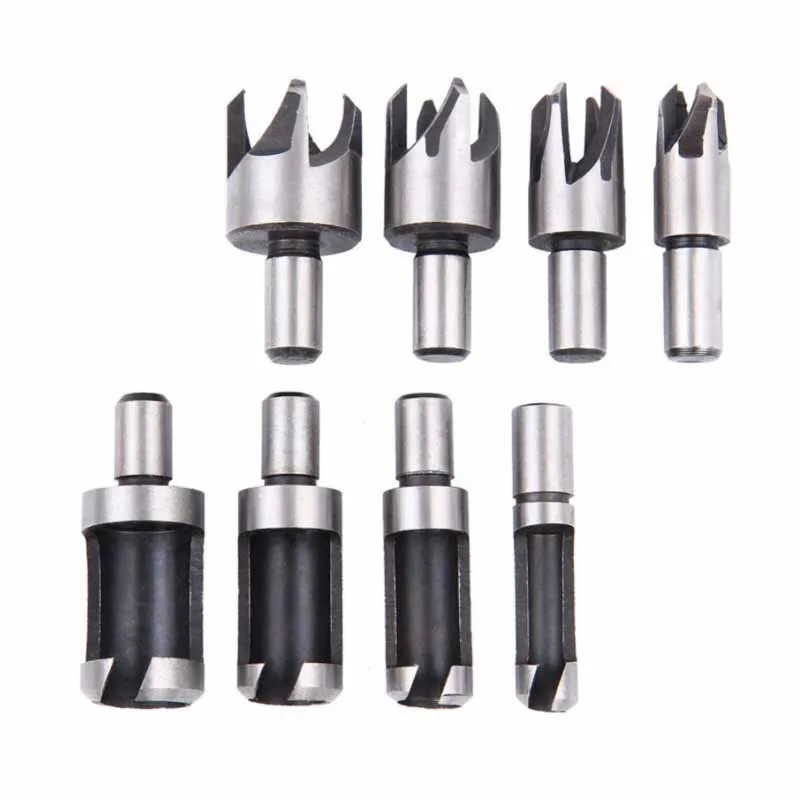 Set di punte da trapano per svasatore HSS da 23 pezzi alesatore per la lavorazione del legno set di combinazioni di punte per trapano a smusso a tre punti