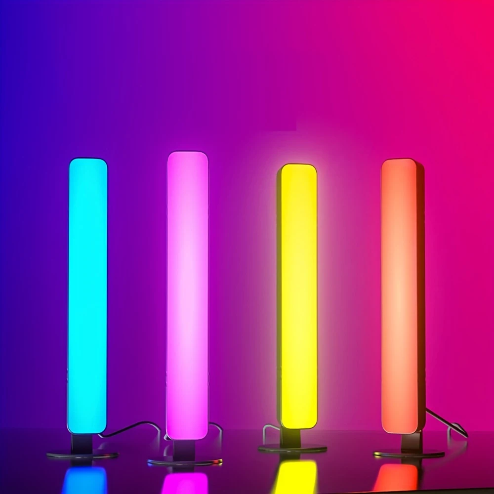 RGB Pickup światła rytmiczne z muzyką ulepszony Model USB bożonarodzeniowa dekoracja na pulpicie światło RGB Bar rytm muzyki