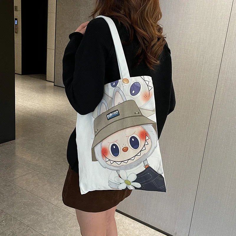 13Style Lababa Canvas Bag Large Capacity Versatile Student Cute Cartoon Shopping Bag Ręczna torba na ramię dla dzieci Prezenty