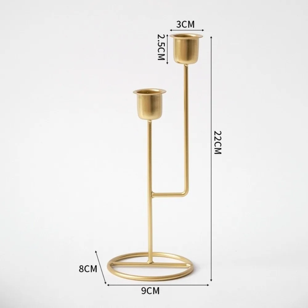 

Iron Candle Holder Festival Home Decor Ornaments Candlestick Holder Creative Gift Candle Stick Holder Tray for Friends
