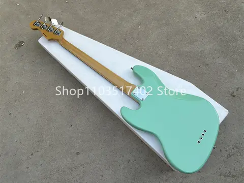 फैक्टरी हल्के हरे रंग के 4 तार वाले इलेक्ट्रिक बेस गिटार रोज़वुड फ्रेटबोर्ड स्ट्रिंग थ्रू बॉडी अनुकूलन योग्य 8 best sales बास गिटार बॉडी - №6
