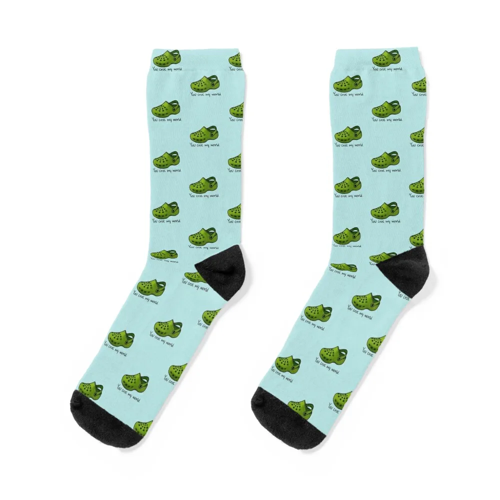 

you croc my world, shoes croc Socks bright garter cool Men's Socks Man Women's