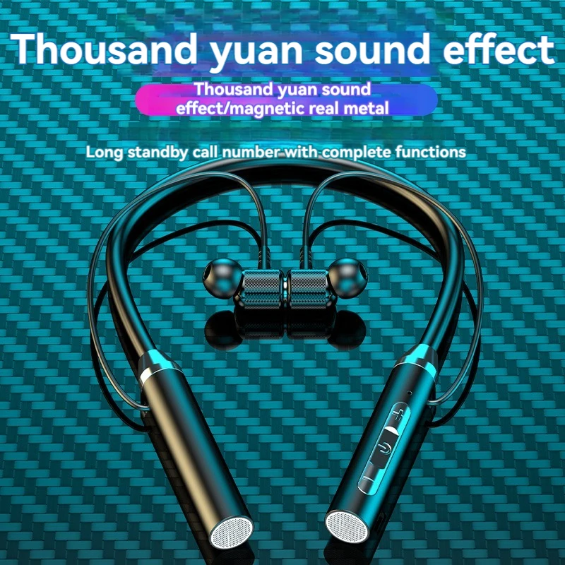 

Wireless Headphones Bluetooth 5.0 Neckband Earphones Silicone Hifi 9D Stereo Sports Headset Halter Waterproof Magnetic Earbuds