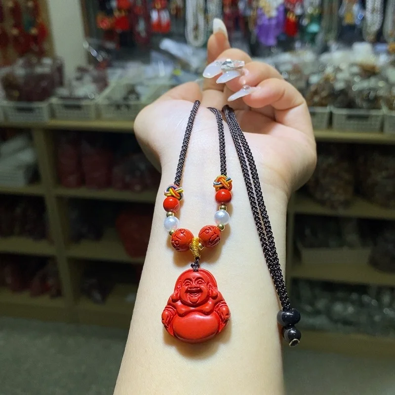 Cinnabar Smile Maitreya Buddha Public Pendant Women's Transshipment To Ensure Safety