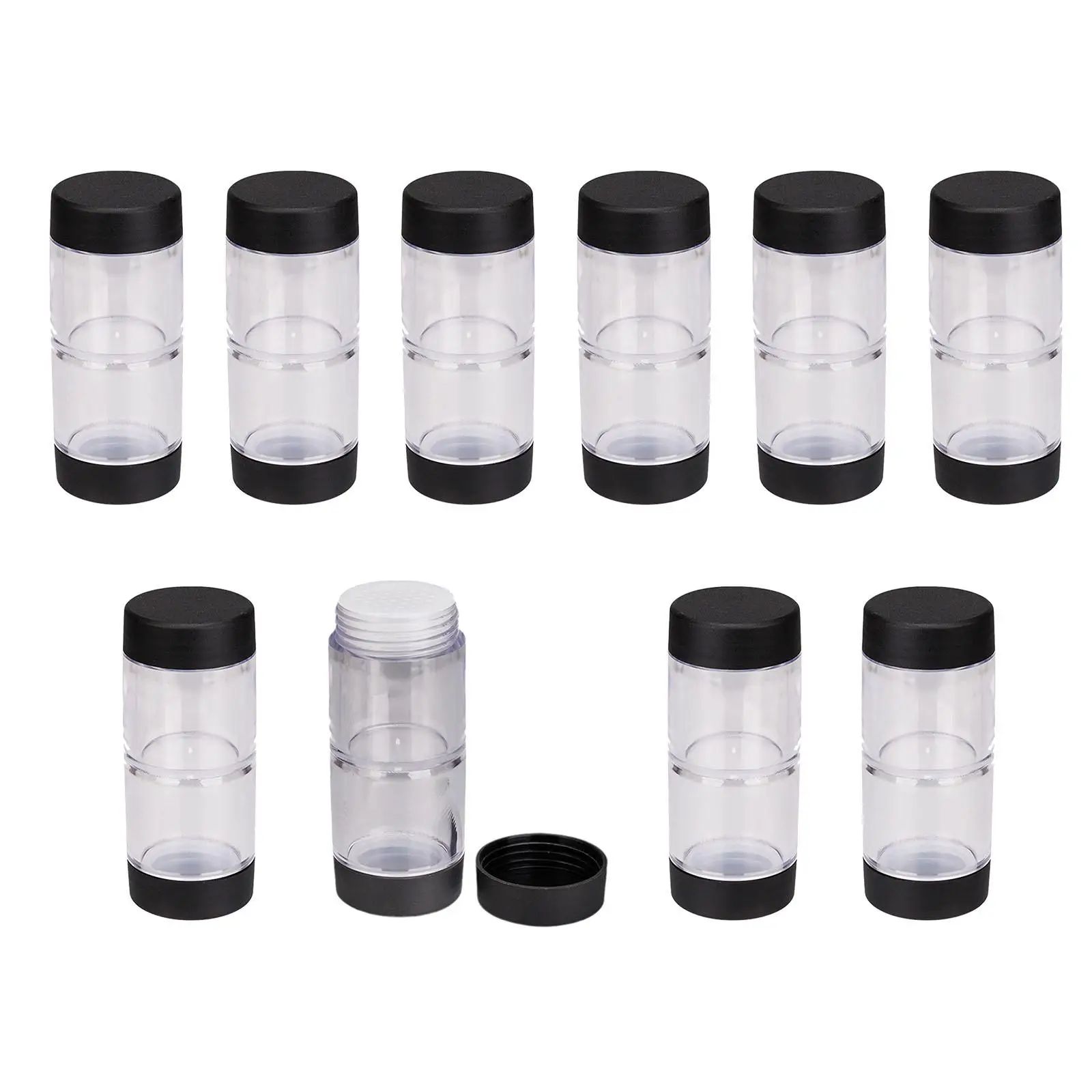 

10x Camping Seasoning Jar Double Layer Compact Seasoning Box Kitchen Seasoning Bottles for Travel Camping Home Kitchen Barbecue