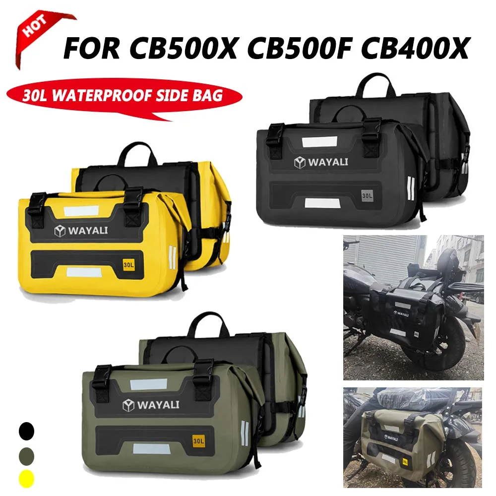 

For Honda CB500X CB500F CB400X CB 500X 2024 Motorcycle Saddle Bag Waterproof Outdoor Large Capacity Luggage Storage Panniers