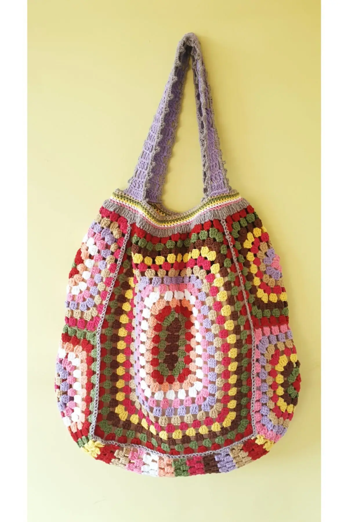 Uras Colorful Handmade Weave Women Shoulder Bag Crochet Tote bag Totebag Women Bag Shoulder bag Handmade