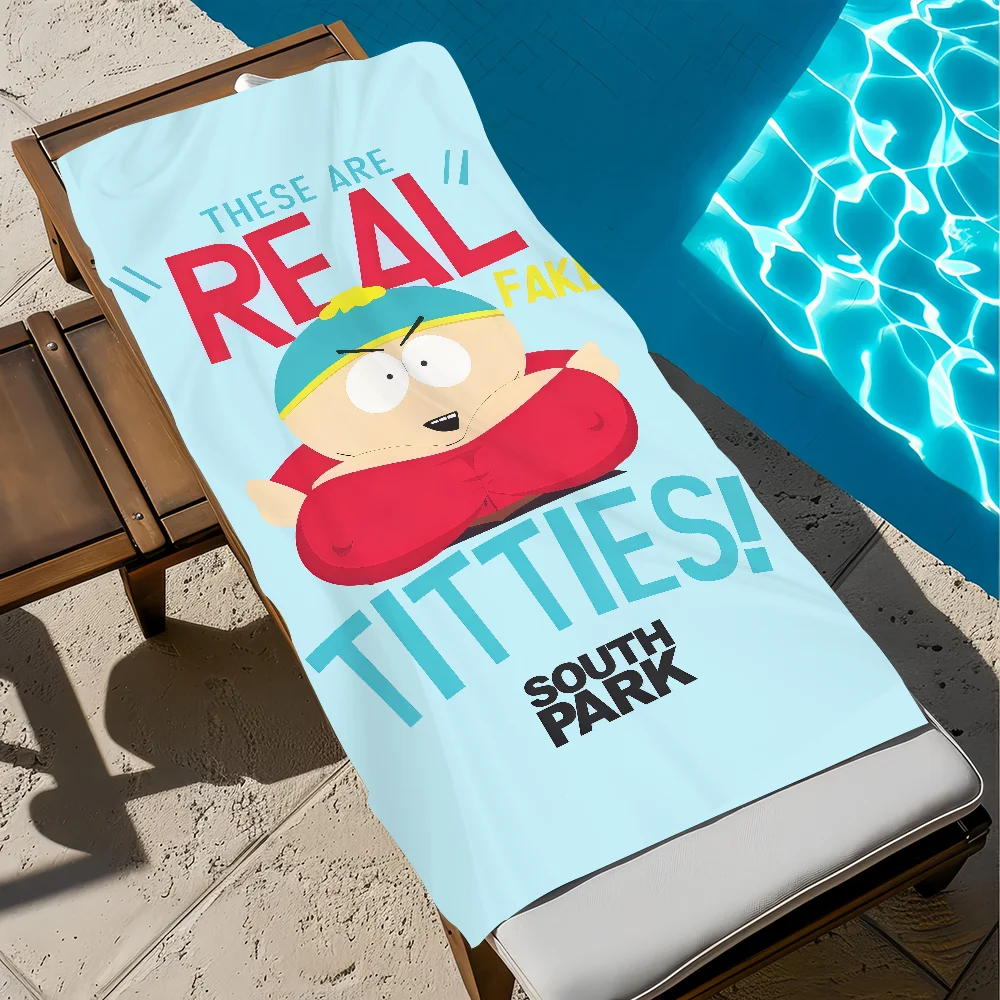 funny kawaii cartoon art S-South Park soft Beach Towels Trip swim Pool bathing Towel Gym Spa home Decor Gift Holiday Vacation