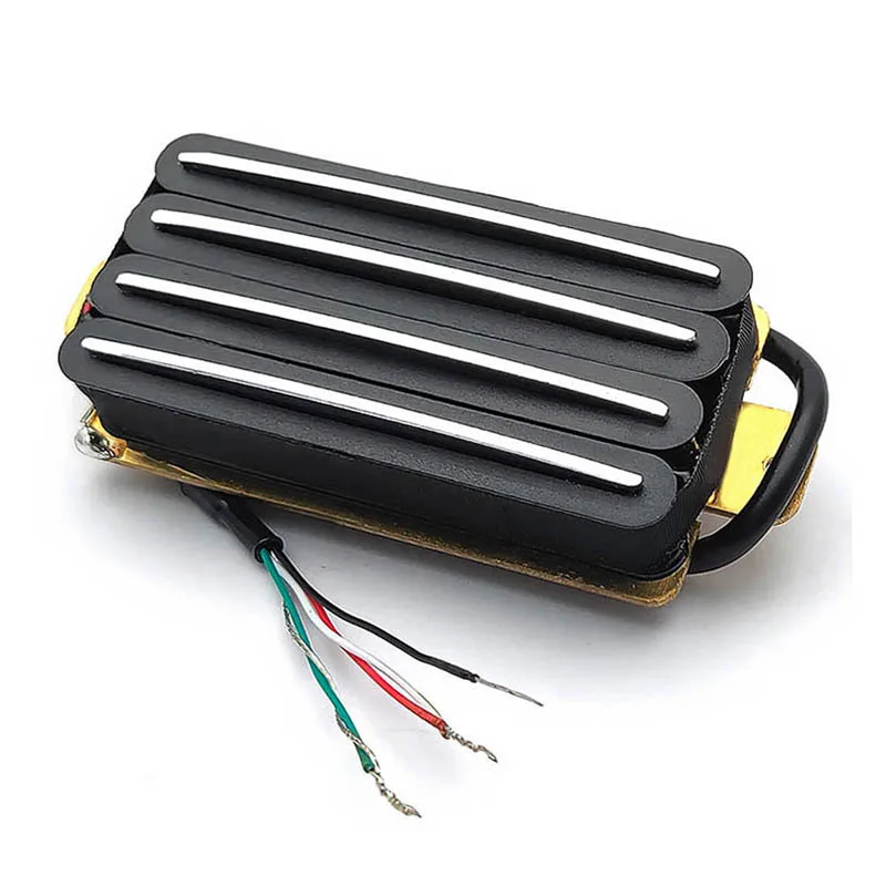 Hot Rail 2-Dual Blade Electric Guitar High Output Track Type Four Coil Humbucker Pickup Black/White/Ivory