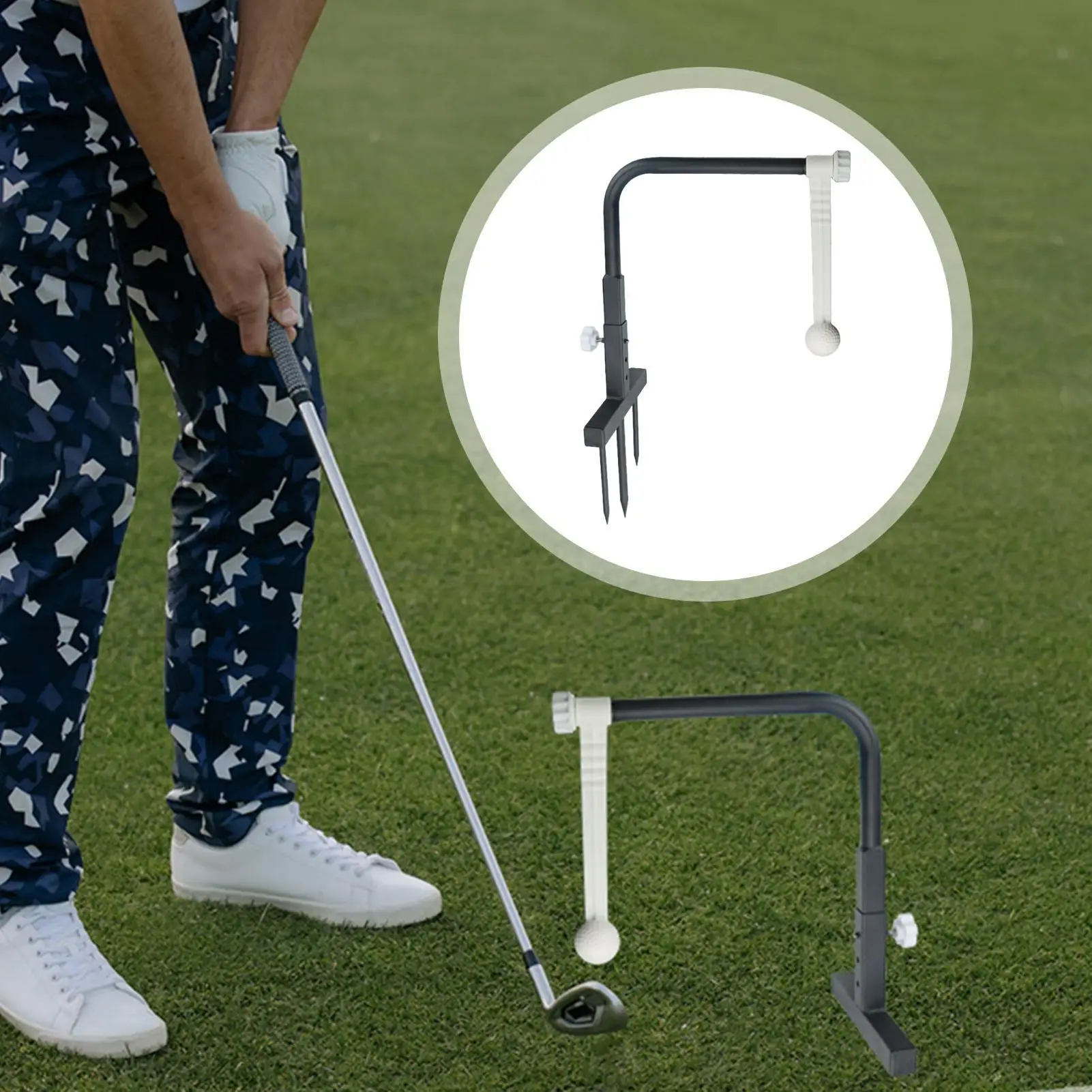 

Разъем для тренажера для гольфа, регулировка высоты, тренировочное пособие для игры в гольф, тренировочное пособие для заднего двора, спорта на открытом воздухе, дома, мужчин, игроков в гольф