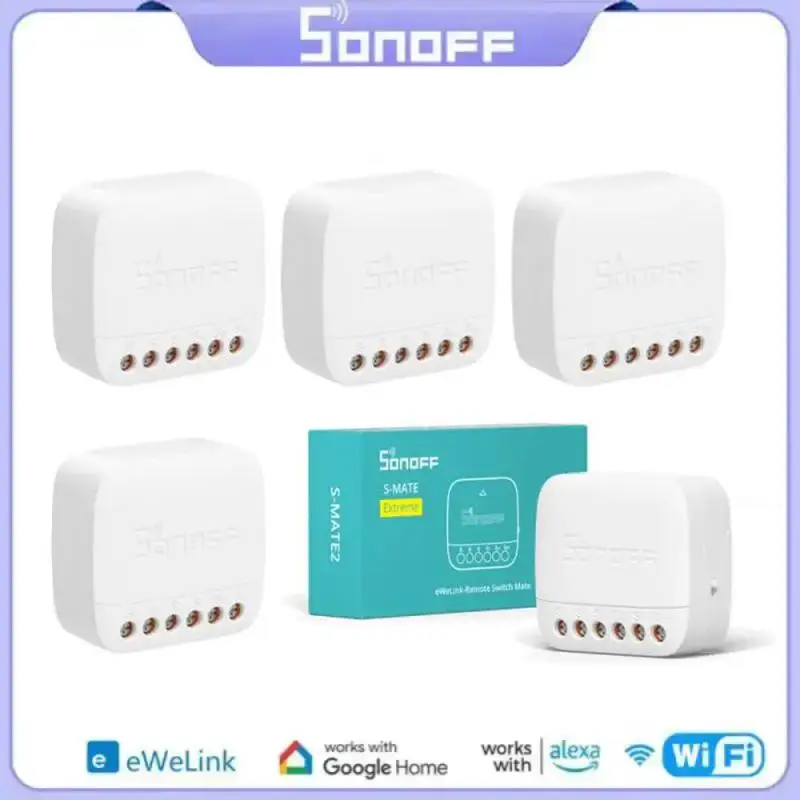 SONOFF S-MATE2 Extreme Switch Mate EWeLink-Télécommande Via Smart Switch pour Smart Home Travail avec Alexa Google Home IFTTT