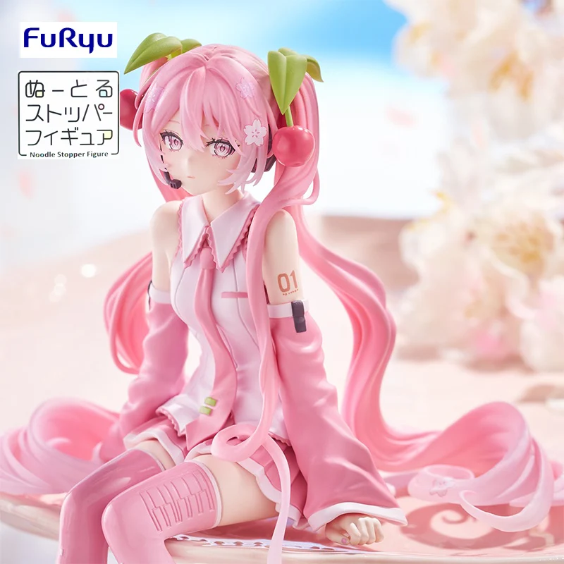 

FuRyu Стопор для лапши Hatsune Miku-Sakura Miku 2026- ПВХ 14 см аниме фигурки модель коллекция игрушек