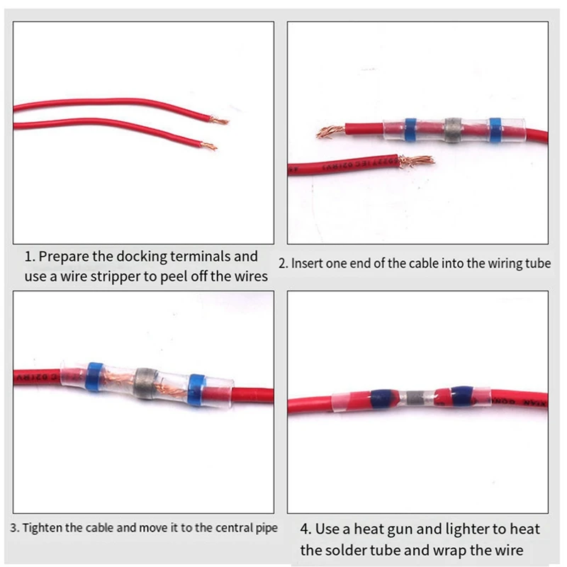 100 ชิ้นความร้อนหด Pressureless Solder แหวนปกป้อง Terminal ของ Joint และได้อย่างรวดเร็วเชื่อมท่อขนานทนทาน