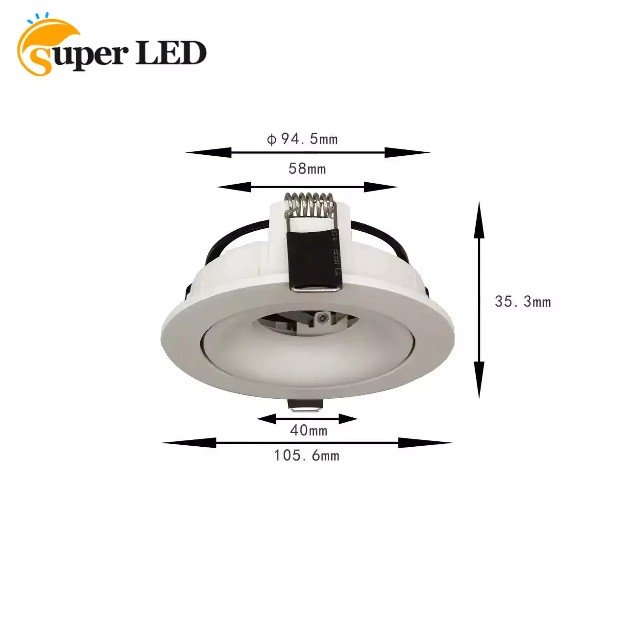 Boîtier lumineux à LED Eyeball, budgétaire GU10, lampe de décoration intérieure, ampoule de cadre, plafonné DOtaral, MR16