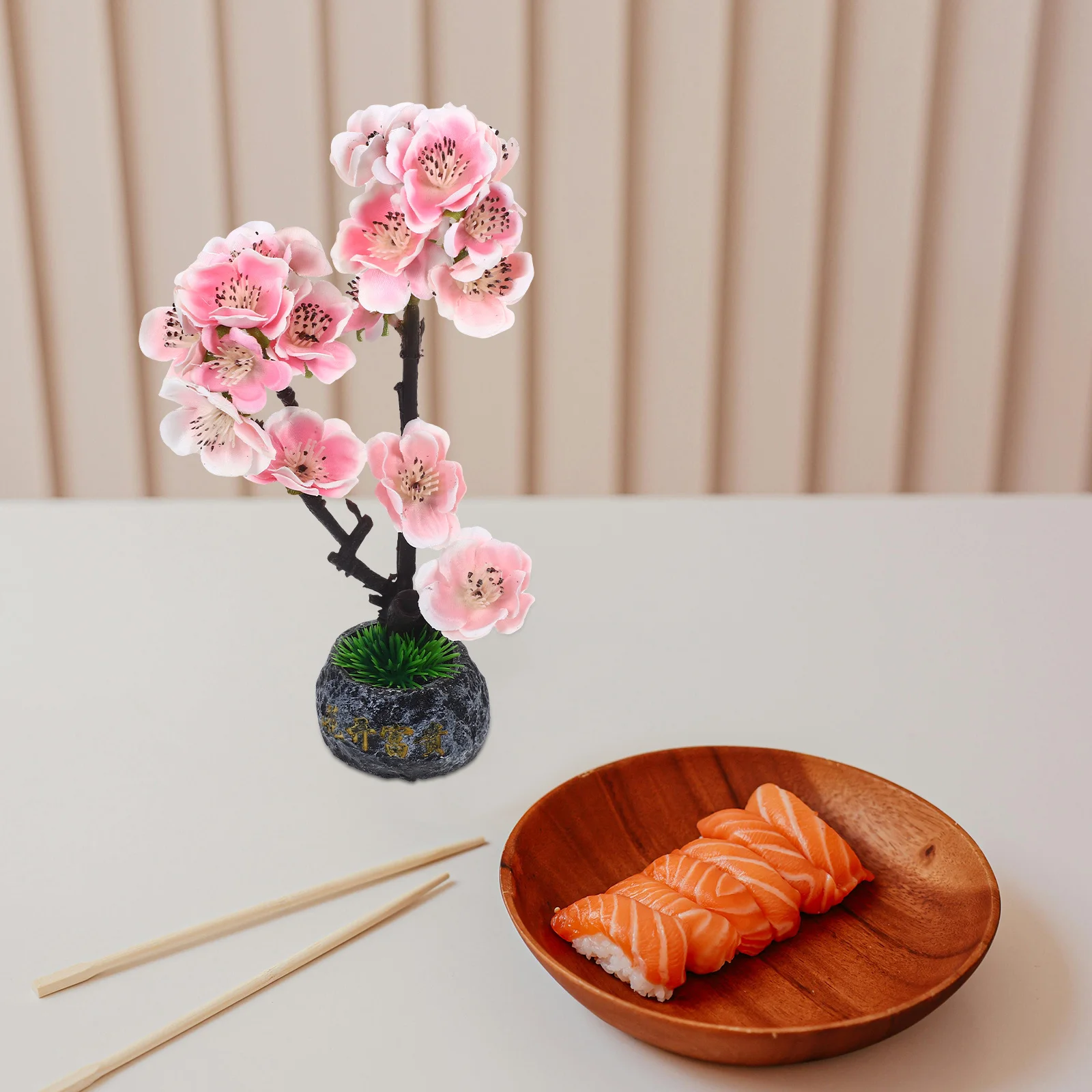 

Artificial Sushi Plate Flowers Simulation Flower Decoration Light Portable Sushi Dish Flower Adornments for Restaurant Food
