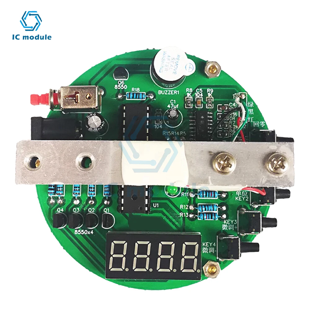 Kit de bricolaje báscula electrónica 51 microcontrolador Kit de práctica de soldadura DC5V tubo Digital Circular HX711 Kit de báscula electrónica hecha a sí misma