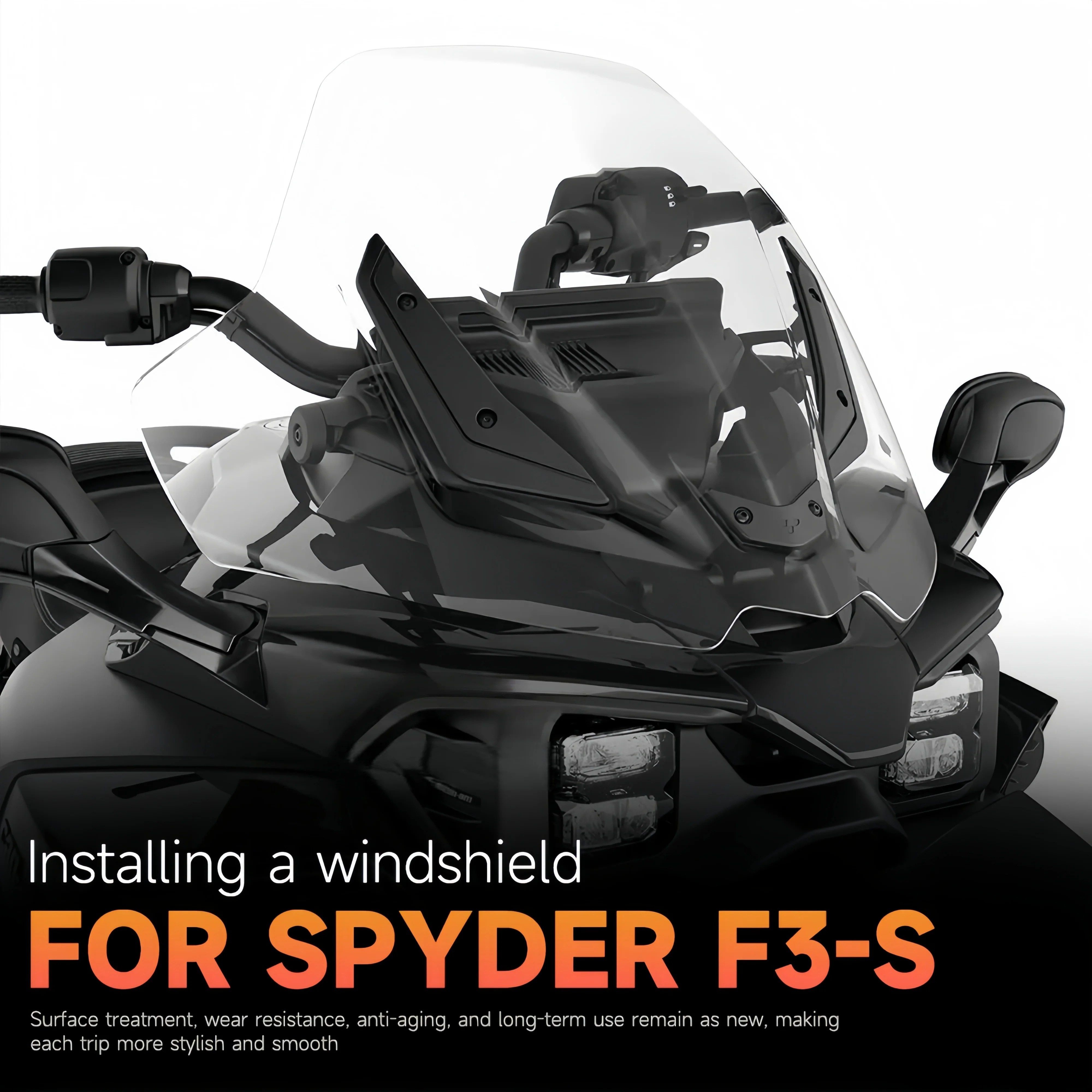 New Motorcycle Acrylic windshield deflector spoiler and air deflector For CAM-AM Spyder F3 F3-S