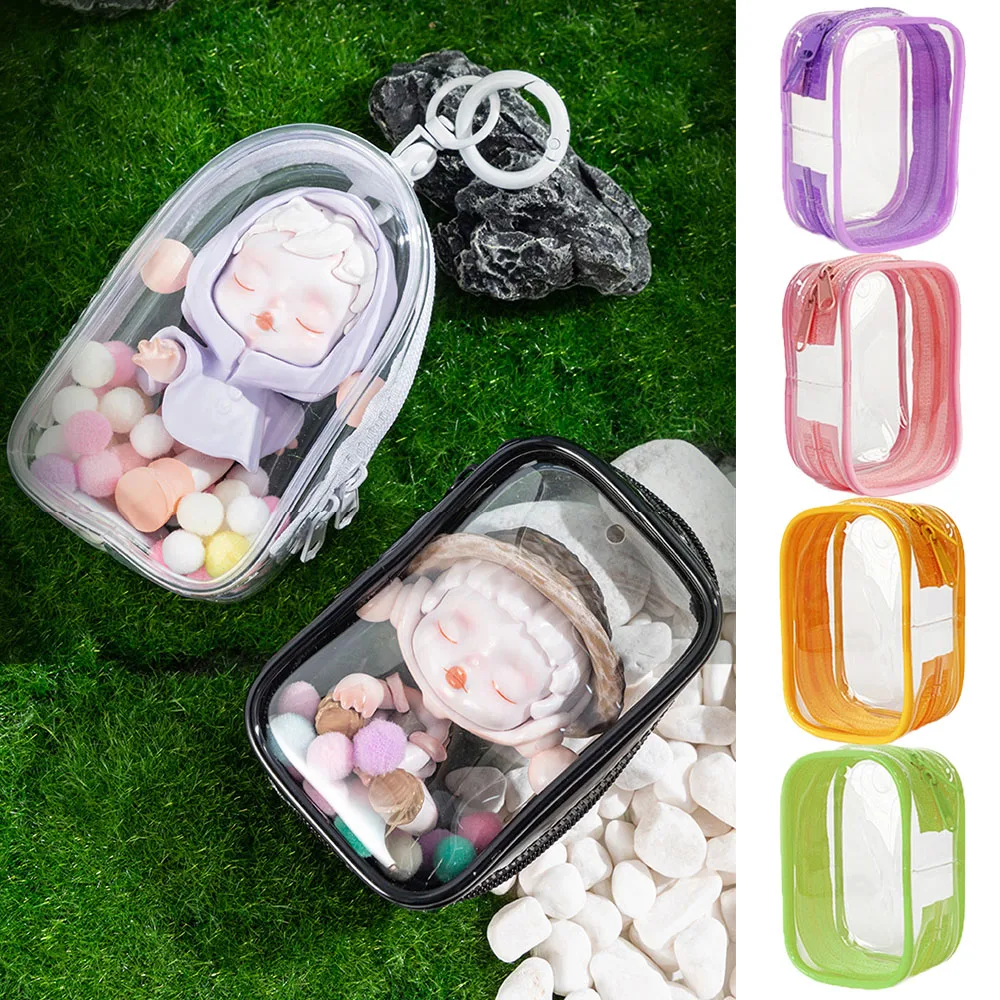 Transparent Mystery Box Storage Case Organizer Box Keychain Bag Storage Pouch Keychain Wallet Thicken Toy Doll Gifts Bag