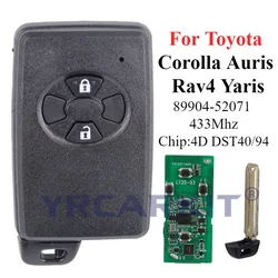 Do Toyota Corolla Auris Rav4 Yaris 2006+ B51EA PCB P1 D4 4D-71 89904-52071 2 przyciski 433Mhz Inteligentny zdalny kluczyk samochodowy bezkluczykowy start