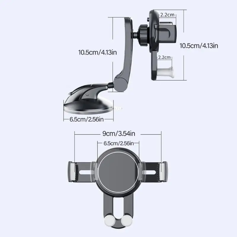 652F Telepon Stand Dukungan dengan Enhances Desain Suction Cup untuk Dasbor dan Kaca Depan Mudah Dilihat Kendaraan Apa