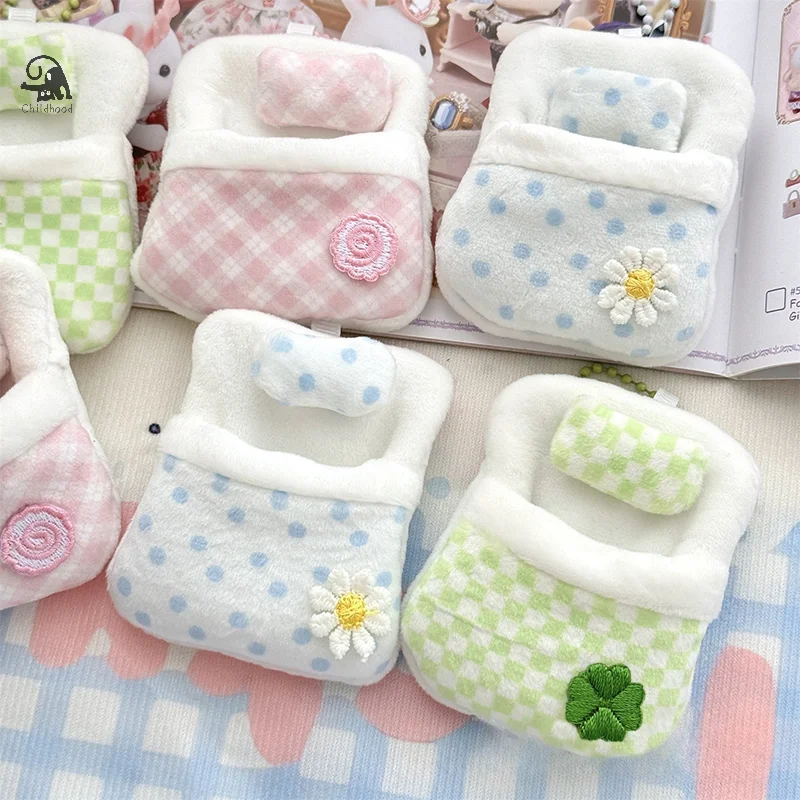 Porte-clés en peluche Anime Butter Bag, Mini sac de couchage, Everver Quilt, Pendentif sac à dos, Mignon, Animal, Quatre feuilles