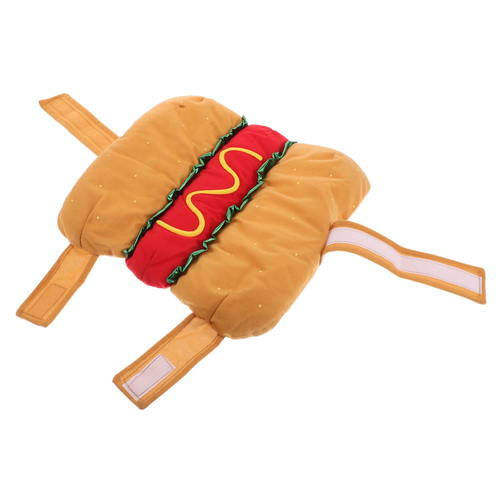 

Pet Dog Cat Clothes Hot Dog Bun Cosplay Stylish Polyester Dress Easy on Off Neck Elastic Comfortable for Small Dogs Special