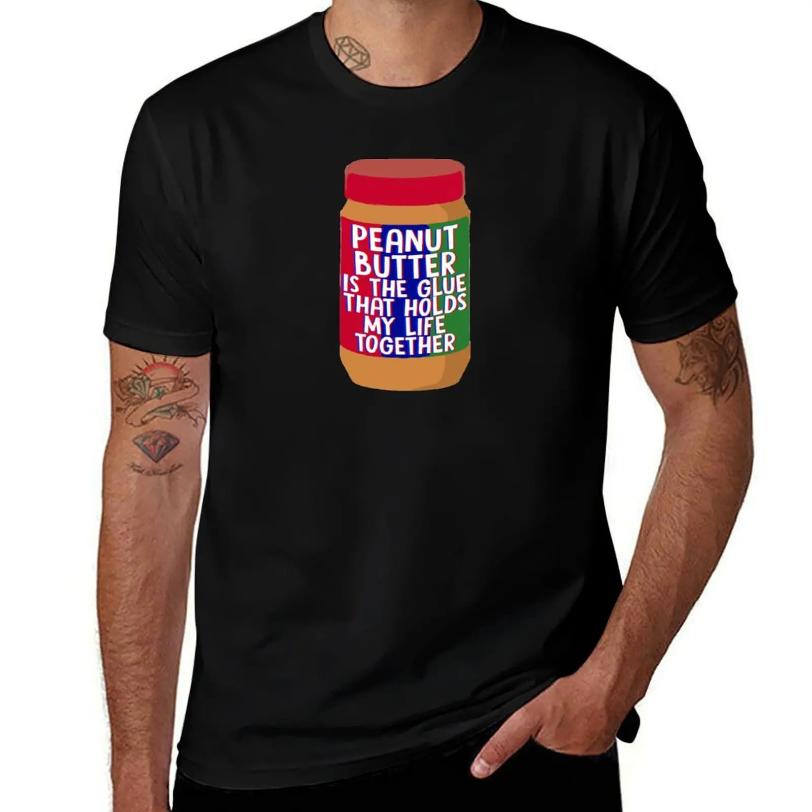 Peanut Butter T-Shirt Retro Style Print Casual Top