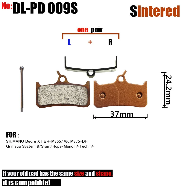 وسادة فرامل قرصية للدراجة من DELT مكونة من 4 أزواج، لـ، Deore، XT، BR-M755، 766، Grimeca، النظام 8، الدراجة، الجزء #2