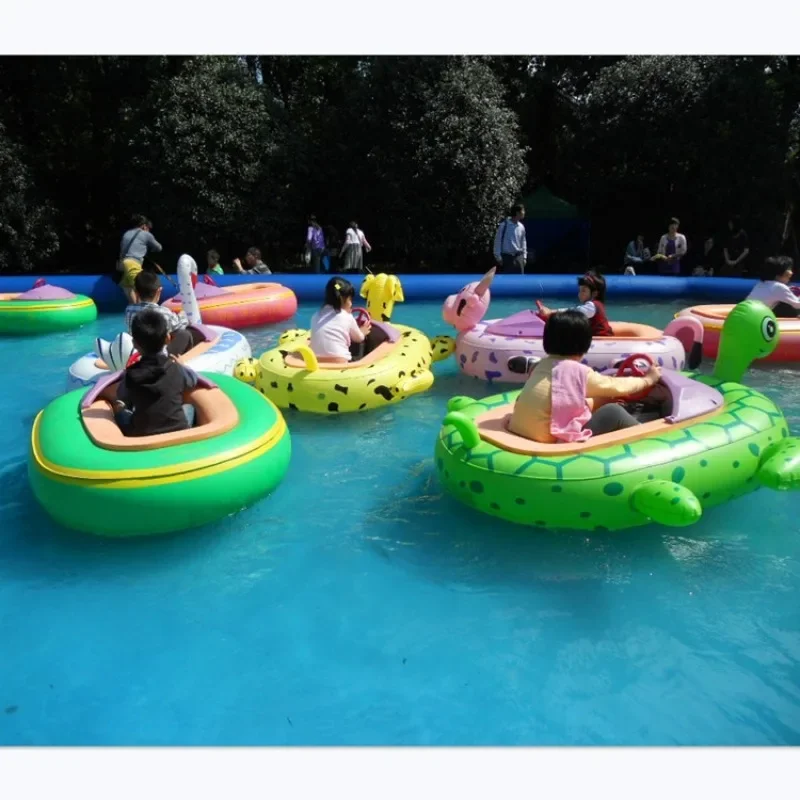 

Hot selling export to Malaysia electric bumper boat, high quality inflatable water park paddle boat for children