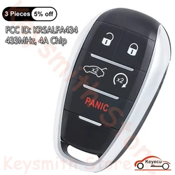 KEYECU for Alfa Romeo Giulia Stelvio 2017 2018 2019 2020 Remote Smart Key Fob KR5ALFA434 Continental: A2C97635100 433MHz 4A Chip